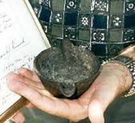 iron pot found in coal