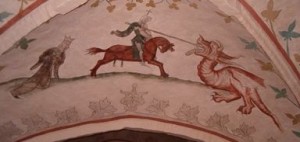 Højby odsherred church dragon fresco2